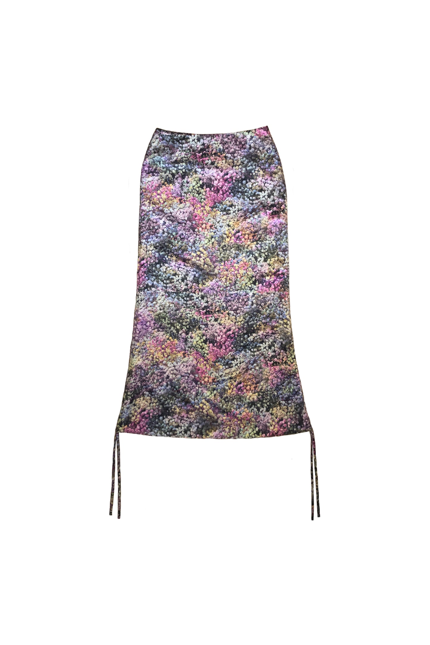No Wallflower Project Satin Convertible Ripple Midi Skirt Rainbow Gypsophila