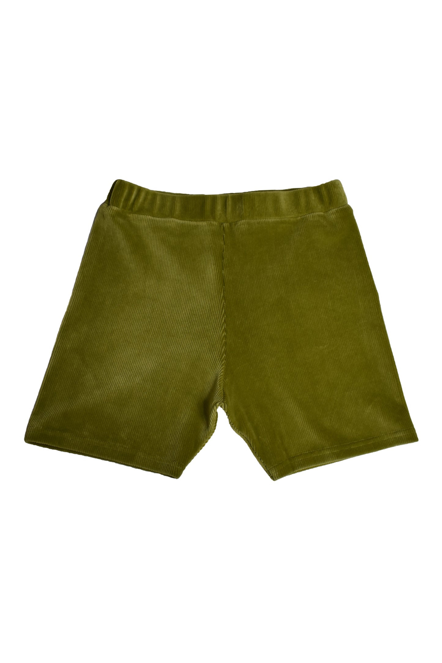 No Wallflower Project Rib Cotton Velvet Shorts Olive