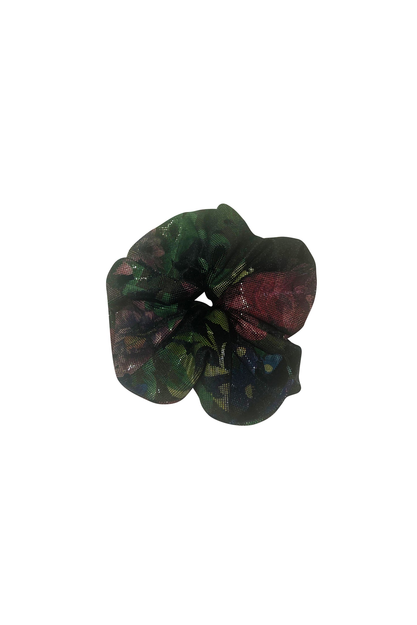 No Wallflower Project Black Floral Velvet Scrunchy