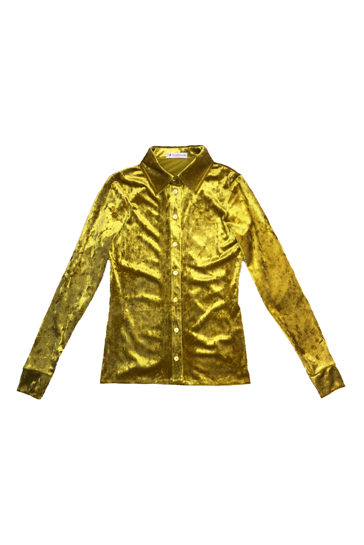 No Wallflower Project Shirt Skinny Velvet Chartreuse