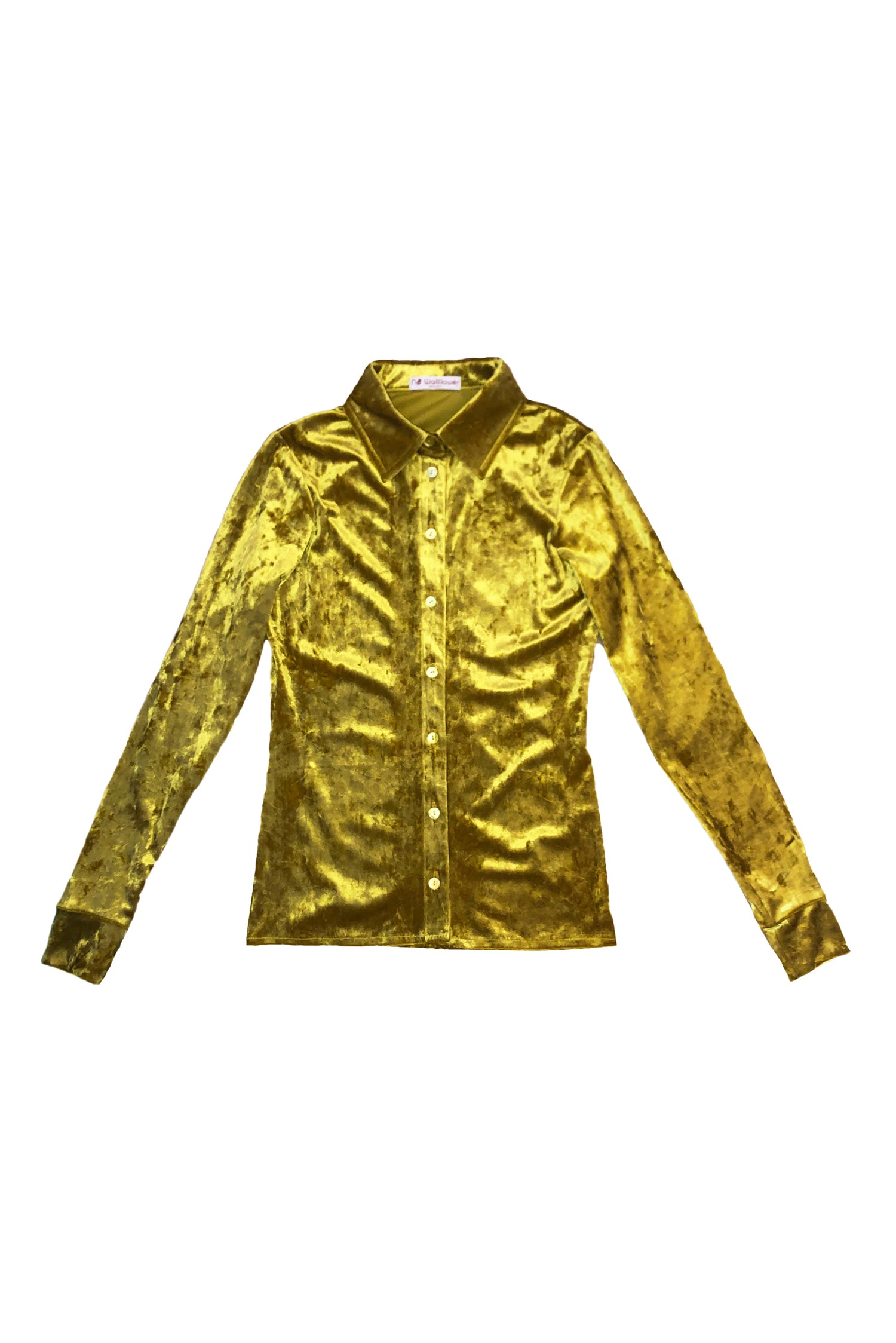 No Wallflower Project Shirt Skinny Velvet Chartreuse
