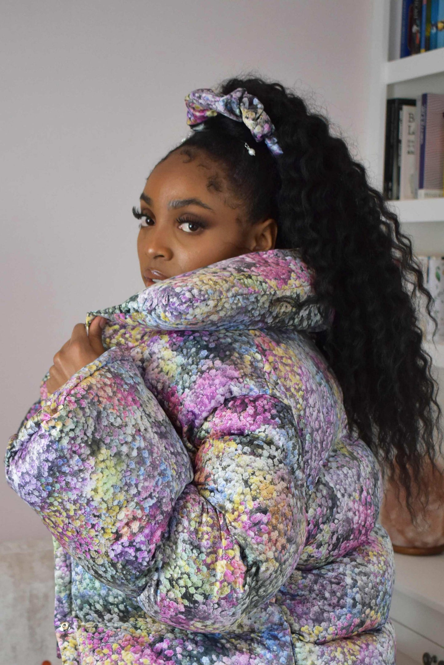 No Wallflower Project Rainbow Gypsophila Satin Scrunchy