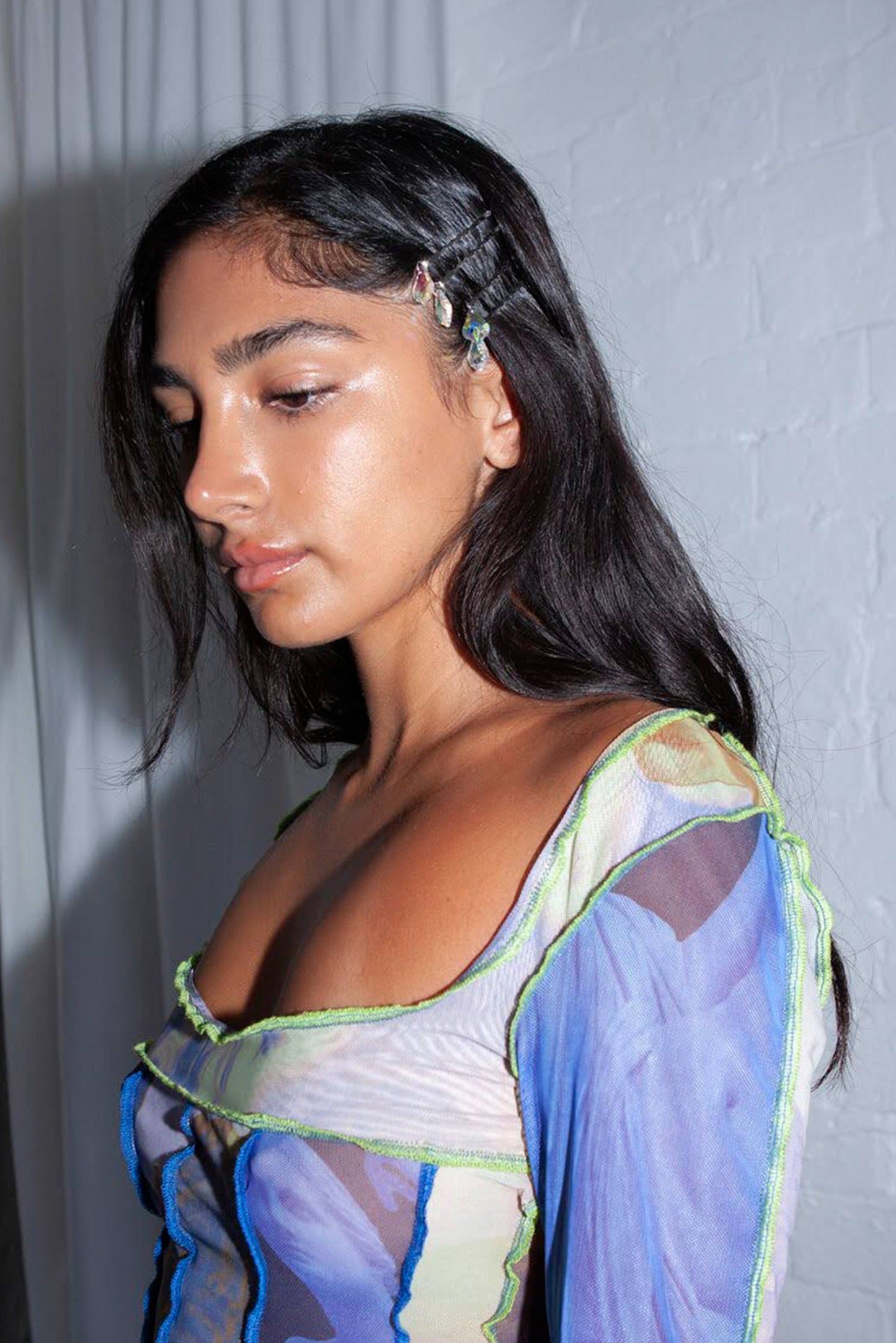 No Wallflower Project Glass Chandelier Hair Pins Set of 4