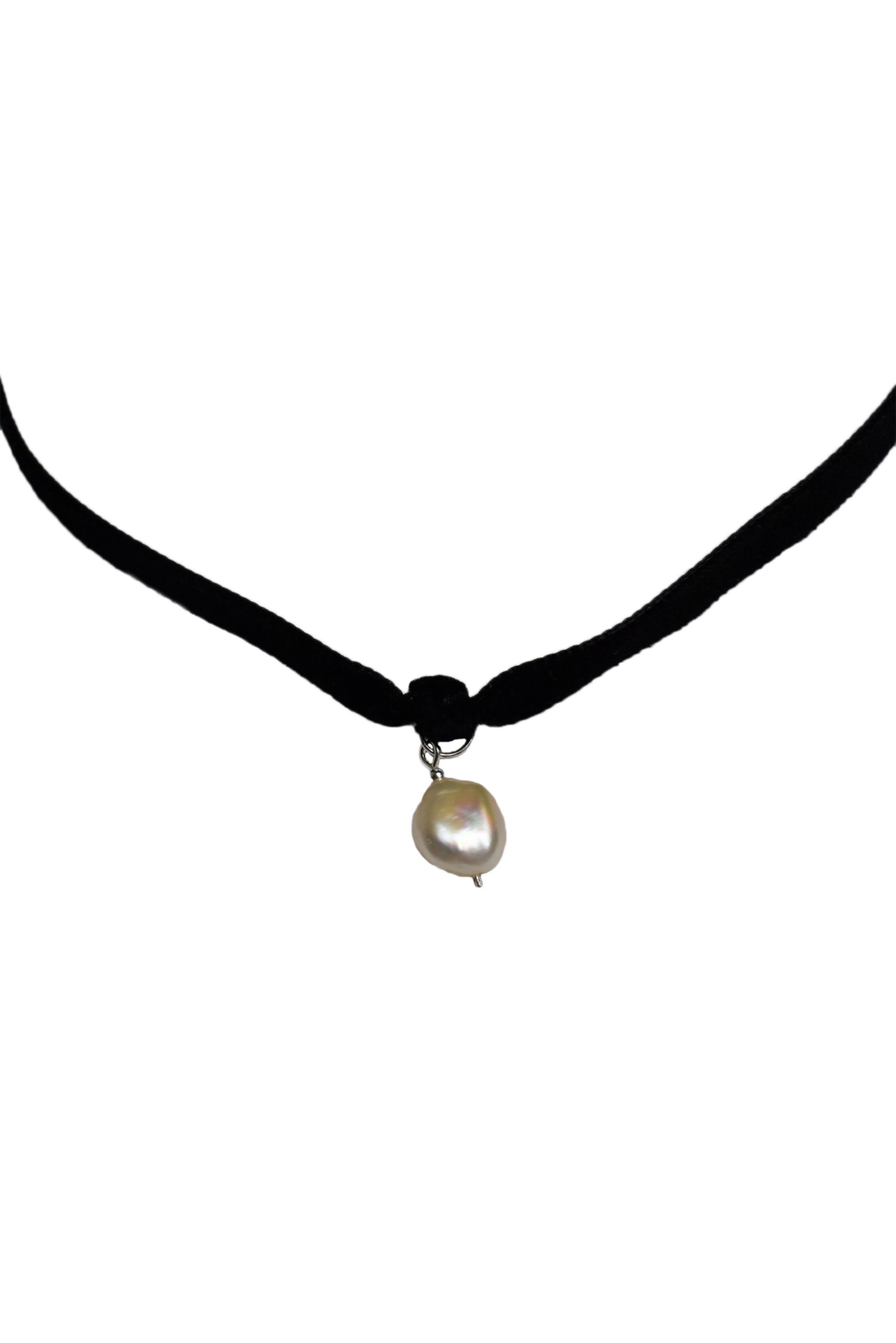 Freshwater Pearl Velvet Choker Black – No Wallflower Project