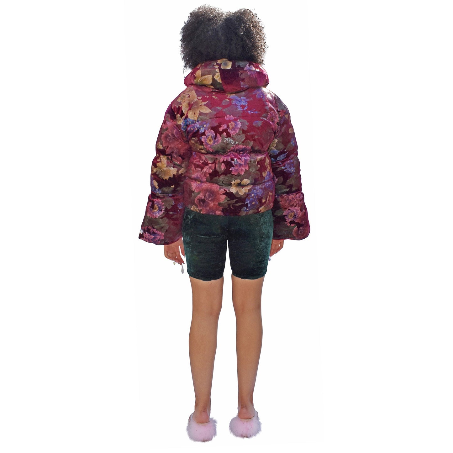 No Wallflower Project Wine Floral Opera Puffer