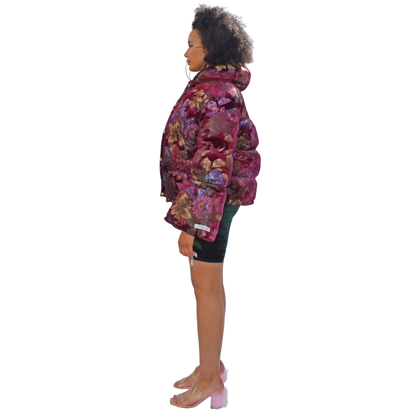 No Wallflower Project Wine Floral Opera Puffer