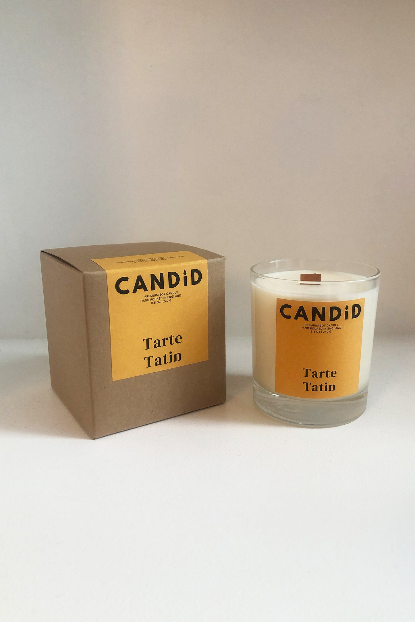 No Wallflower Project Tarte Tatin Wood Wick Candle Jar by Candid