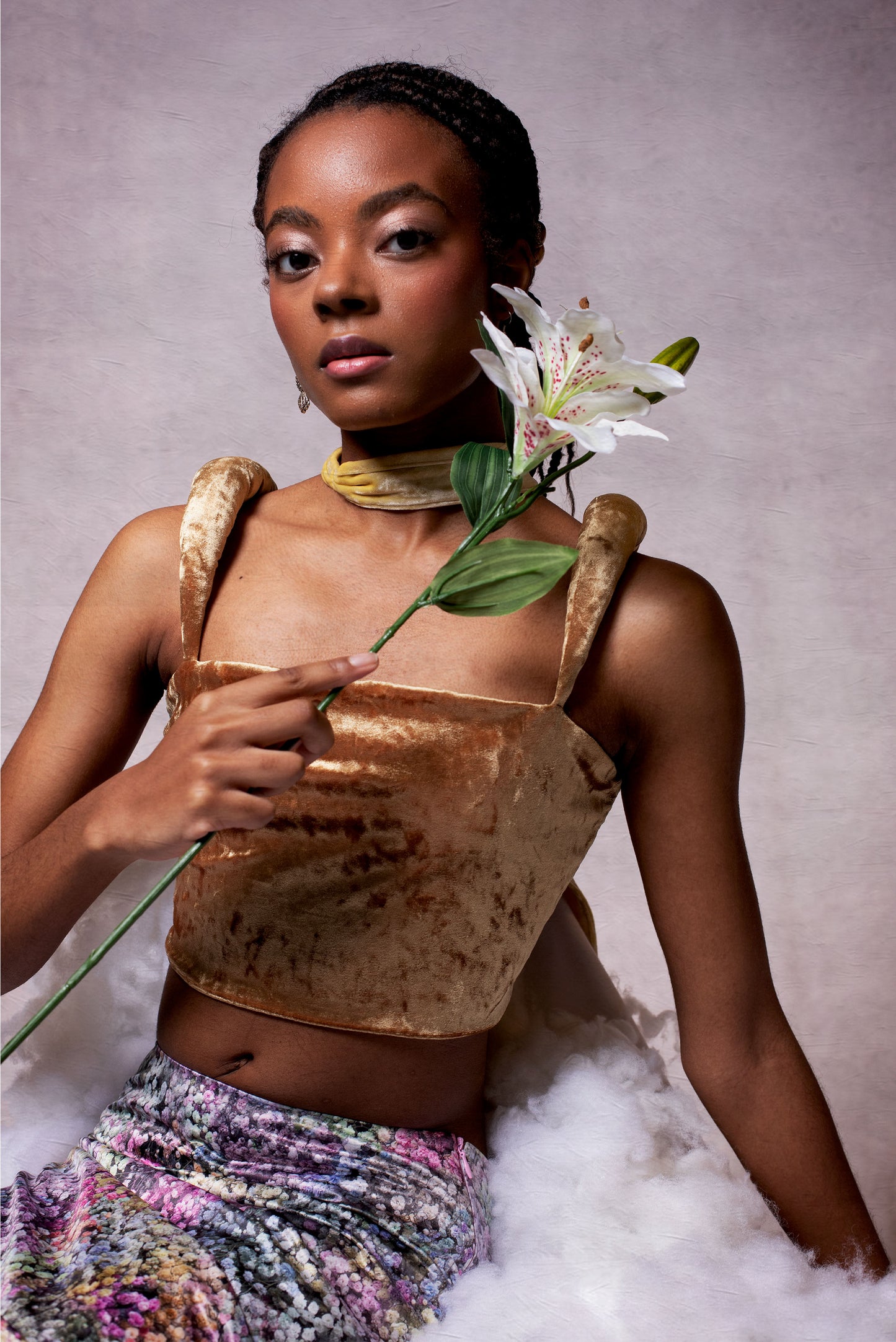 no wallflower project padded shoulder bodice gold