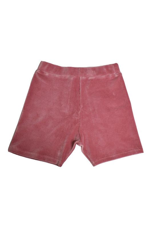 Rib Cotton Velvet Mix 'Marilyn' Shorts Cerise No Wallflower Project