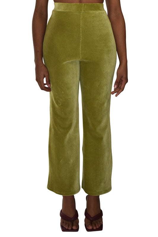 Cotton Velvet Mix Manu Trousers Olive No Wallflower Project