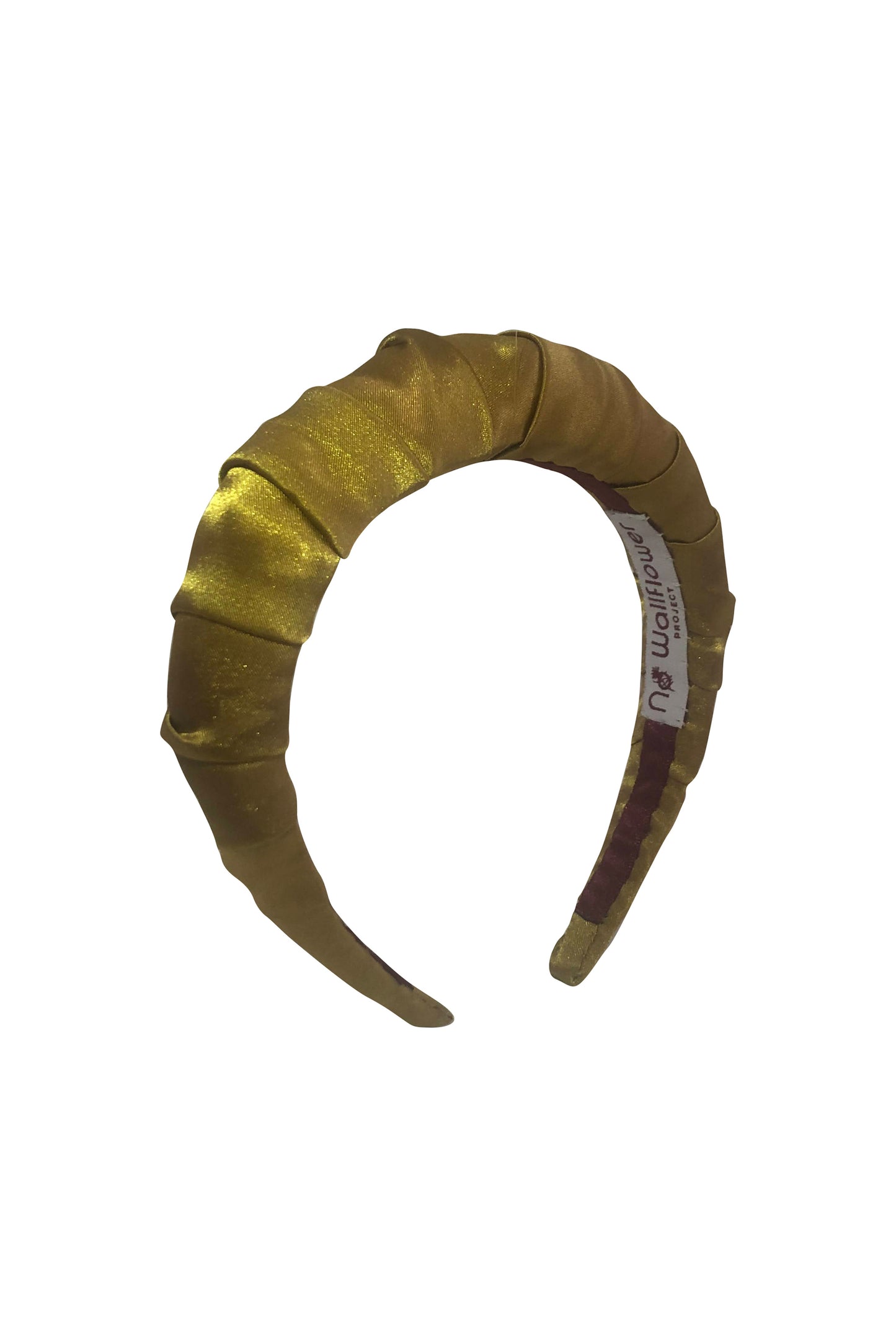 No Wallflower Project Chartreuse Satin Ruffle Headband