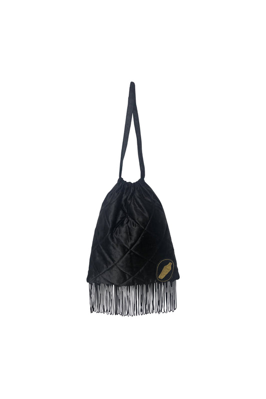 No Wallflower Project Paloma Mini Pouch Bag Black and Gold Cocktail Shaker