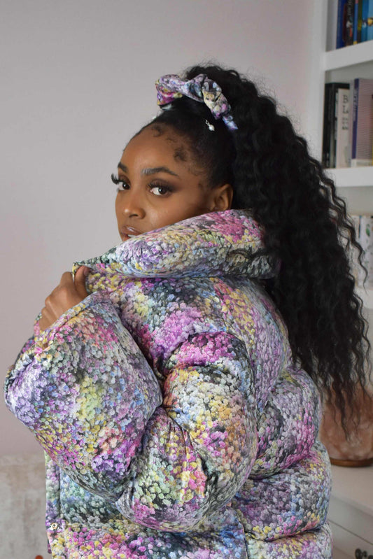 No Wallflower Project Rainbow Gypsophila Satin Scrunchy