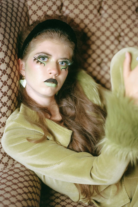 No Wallflower Project Padded Ruffle Headband Velvet Black