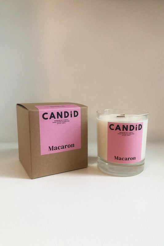 No Wallflower Project Macaron Wood Wick Soy Candle by Candid