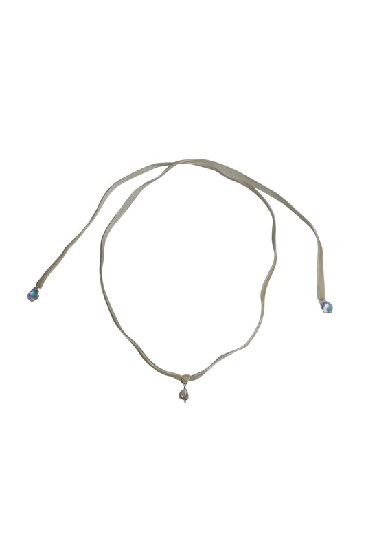 No Wallflower Project Baroque Freshwater Pearl Velvet Choker Ivory