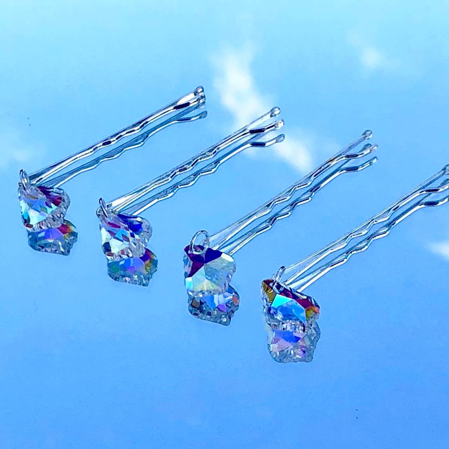 No Wallflower Project Glass Chandelier Hair Pins