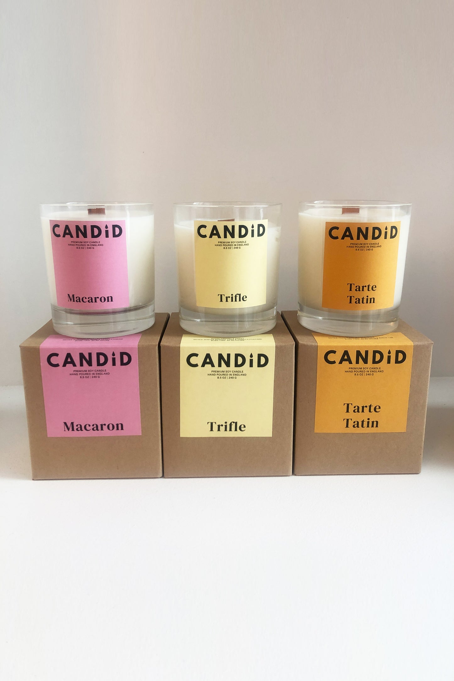 No Wallflower Project Sweet Treats Wood Wick Candle Jar Gift Set by Candid