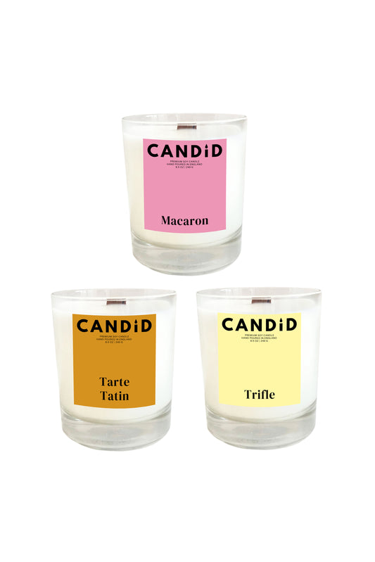 No Wallflower Project Sweet Treats Wood Wick Candle Jar Gift Set by Candid