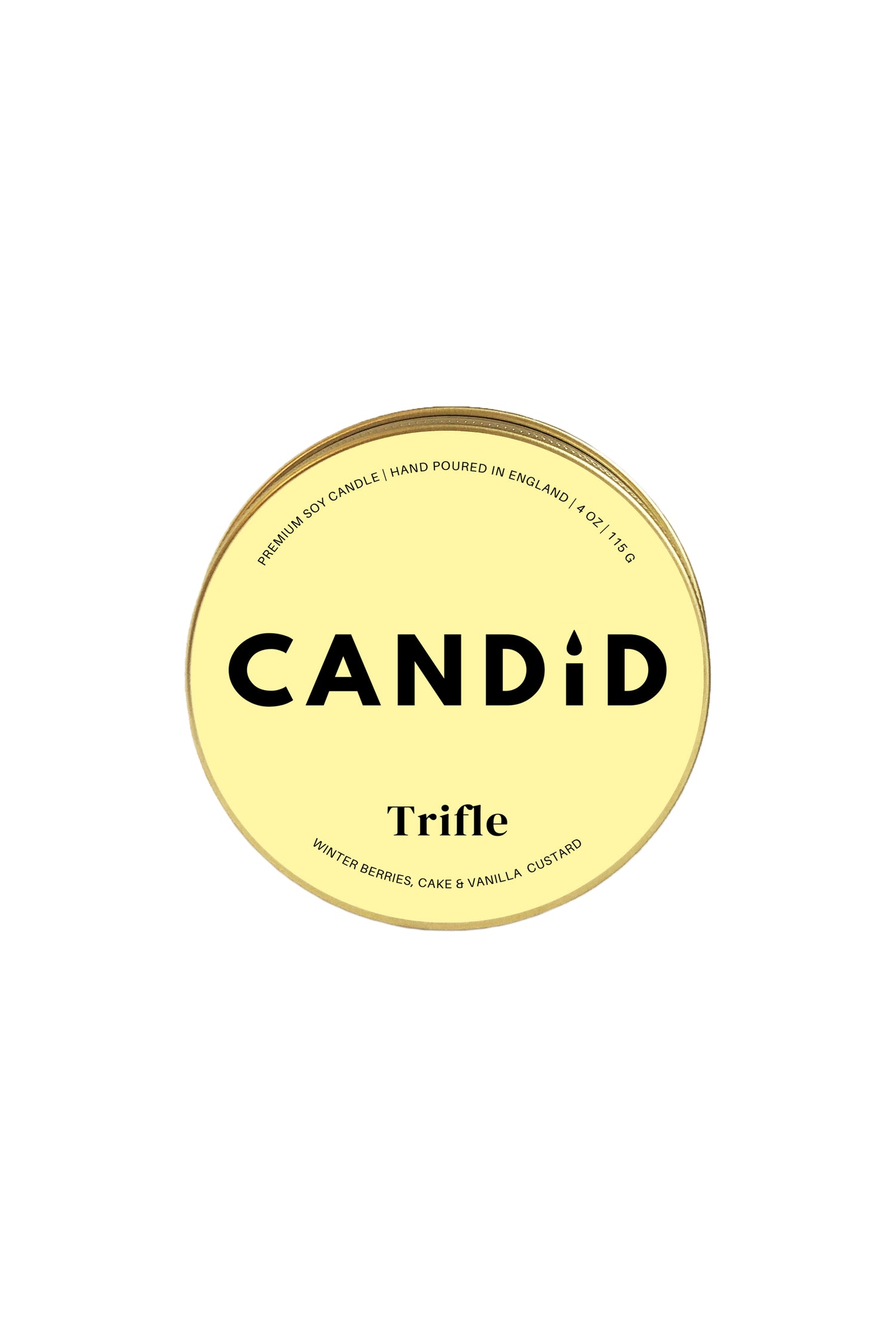 No Wallflower Project Trifle Wood Wick Tin Candle by Candid