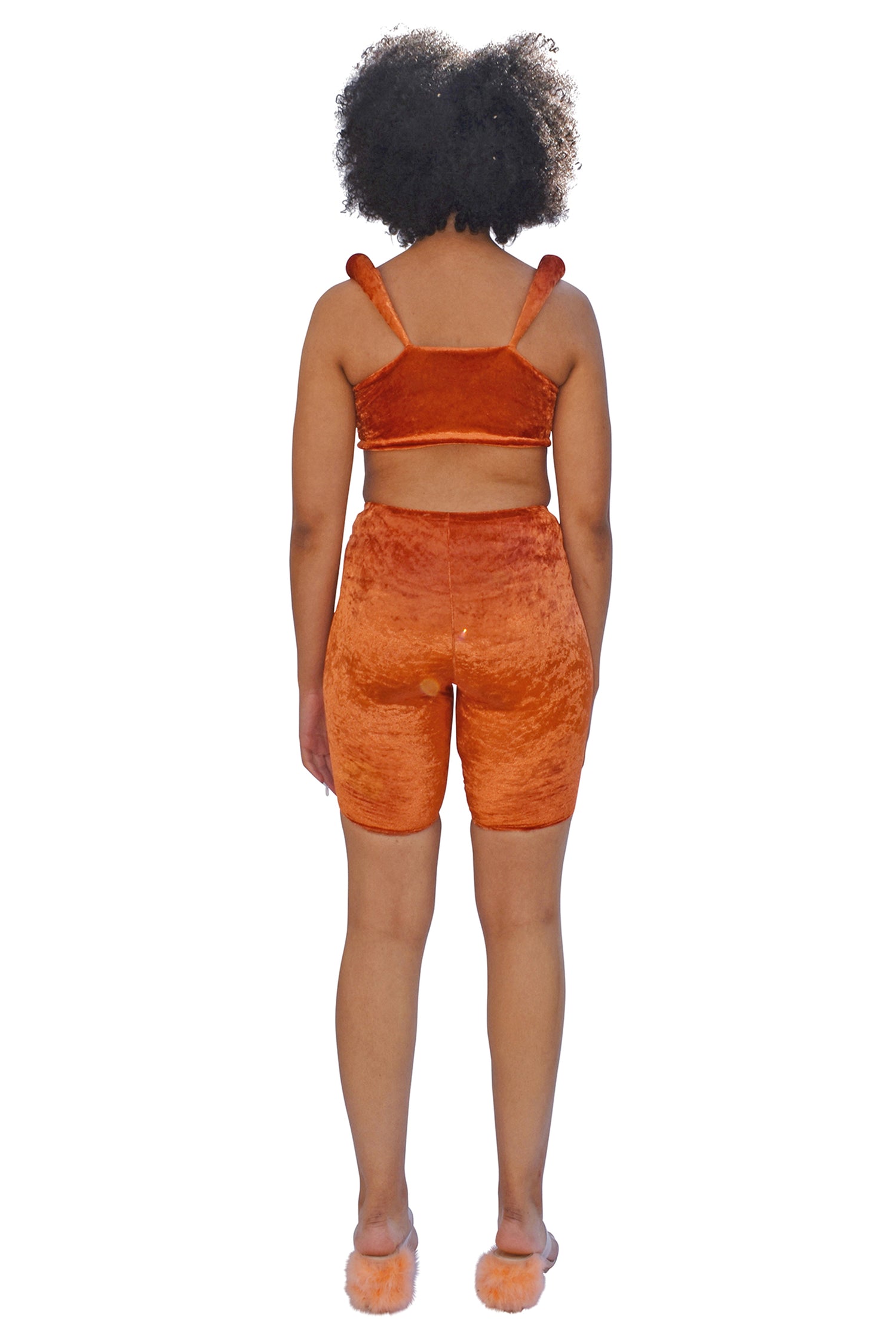 No Wallflower Project Padded Shoulder Bodice in burnt orange velvet